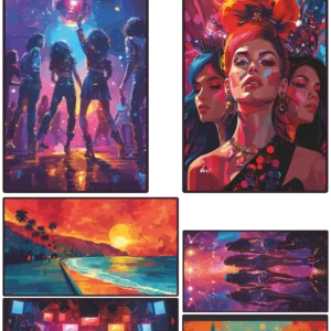 Années 70 x6 – Ambiances Rétro