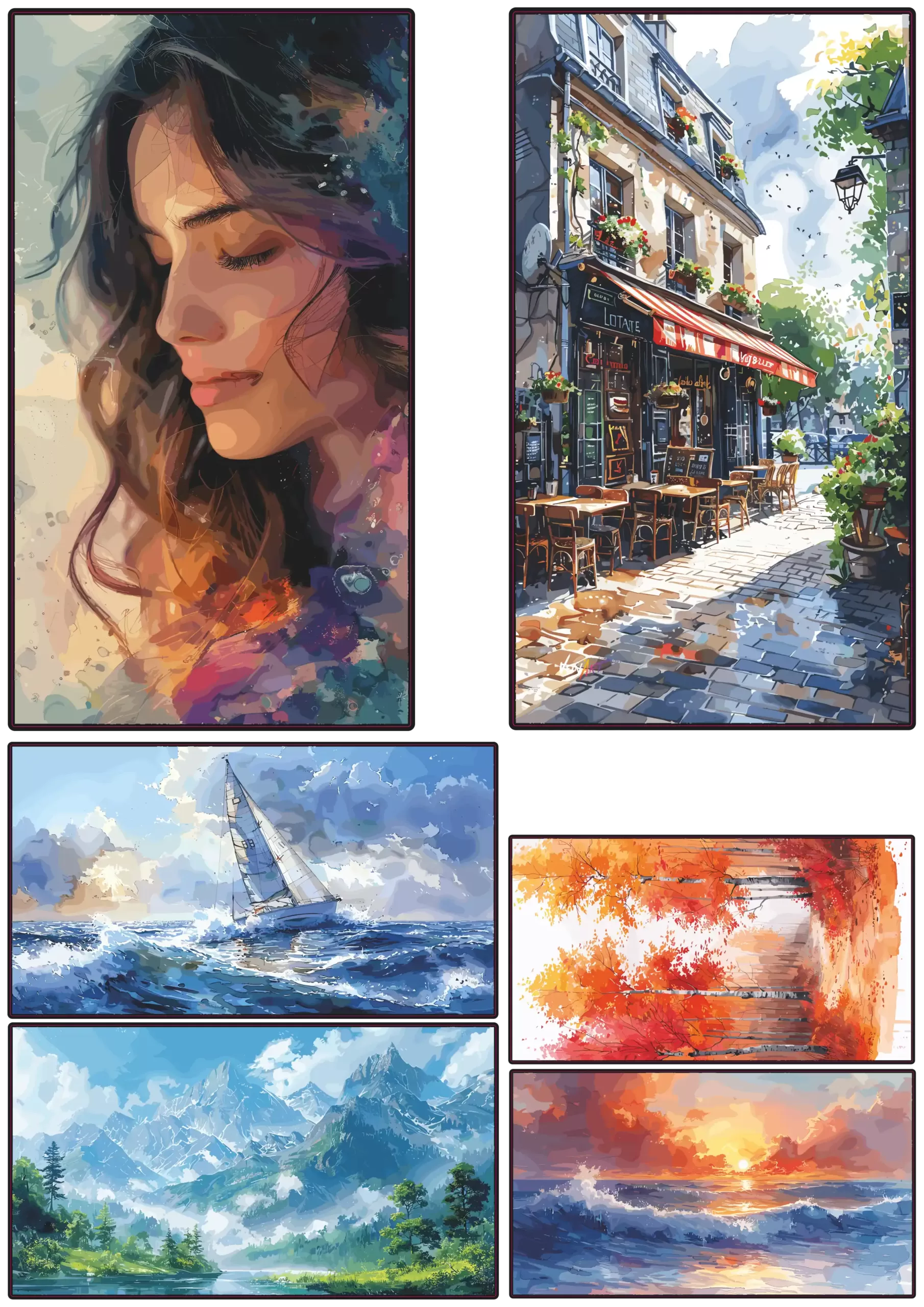 Auarelle x6 – Couleurs Automnales