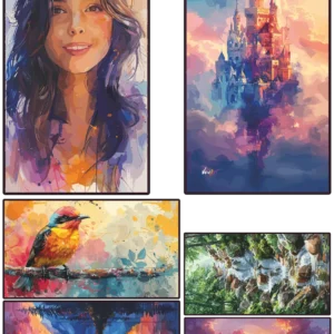 Auarelle x6 – Reflets Printaniers