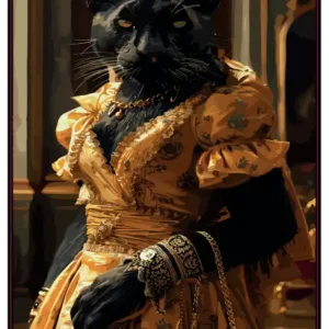 Chatte Noire – Mystique et Élégance