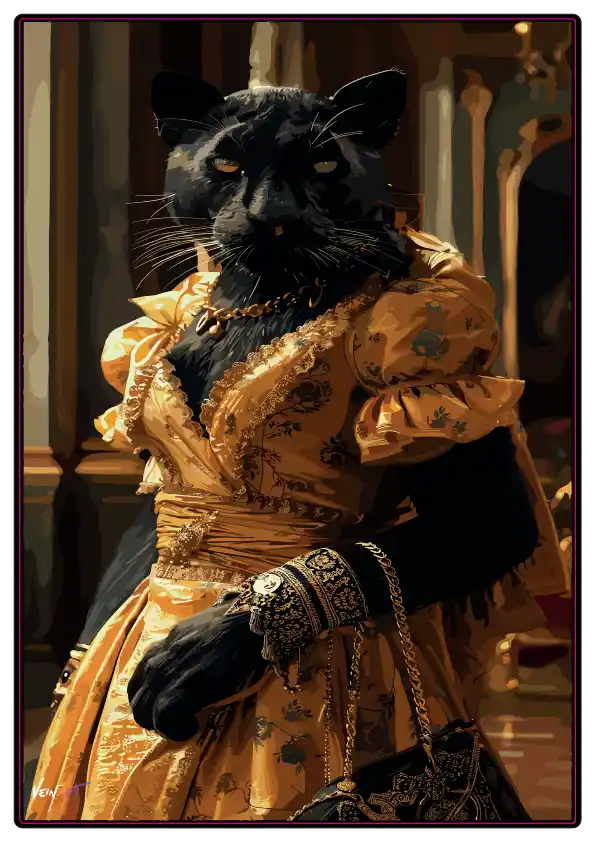 Chatte Noire – Mystique et Élégance