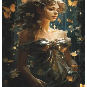 Femme aux papillons