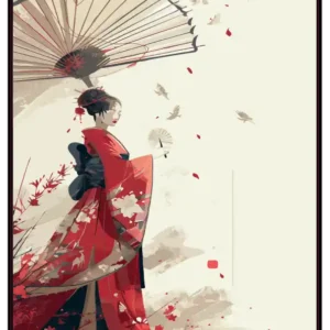 GEISHA À L'OMBRELLE – Grâce Japonaise