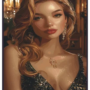 Femme Glamour – Élégance Brillante