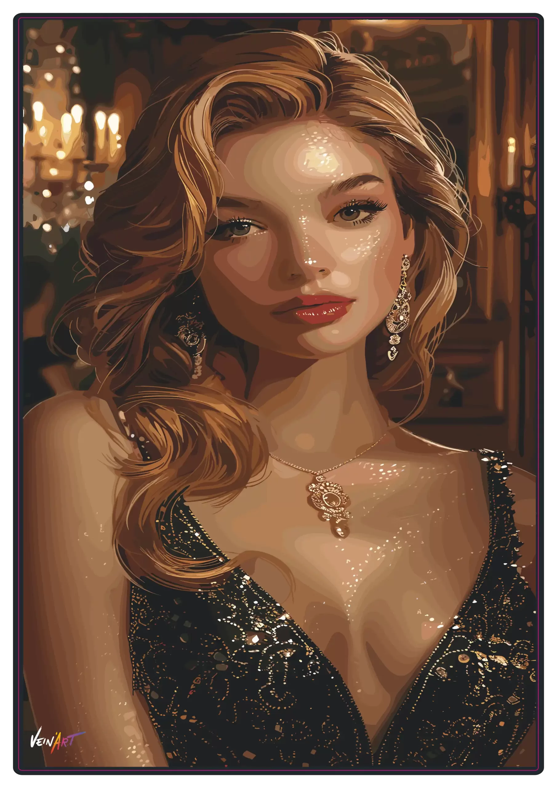 Femme Glamour – Élégance Brillante