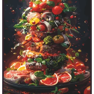 Pièce Montée Fruits et Légumes