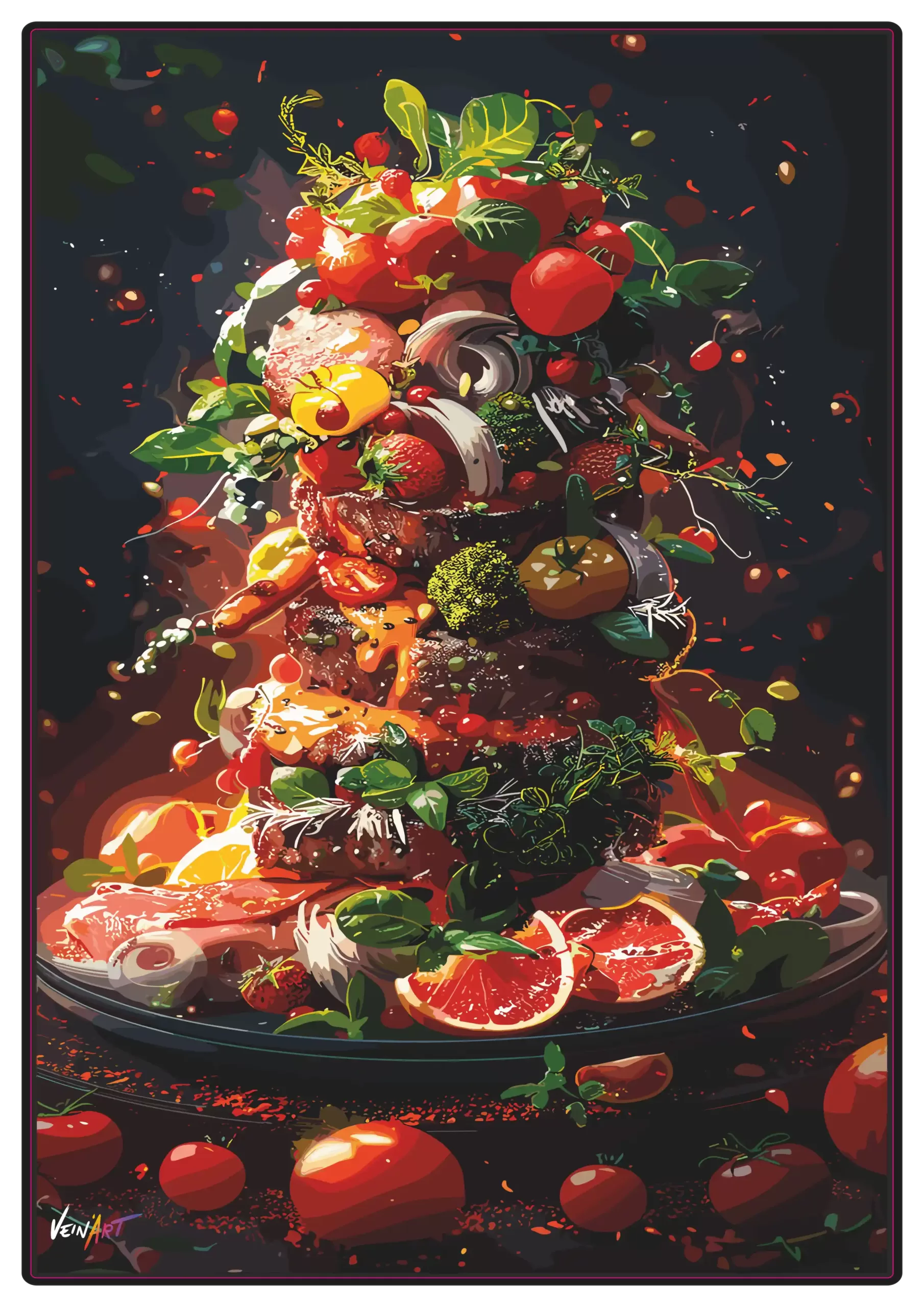 Pièce Montée Fruits et Légumes