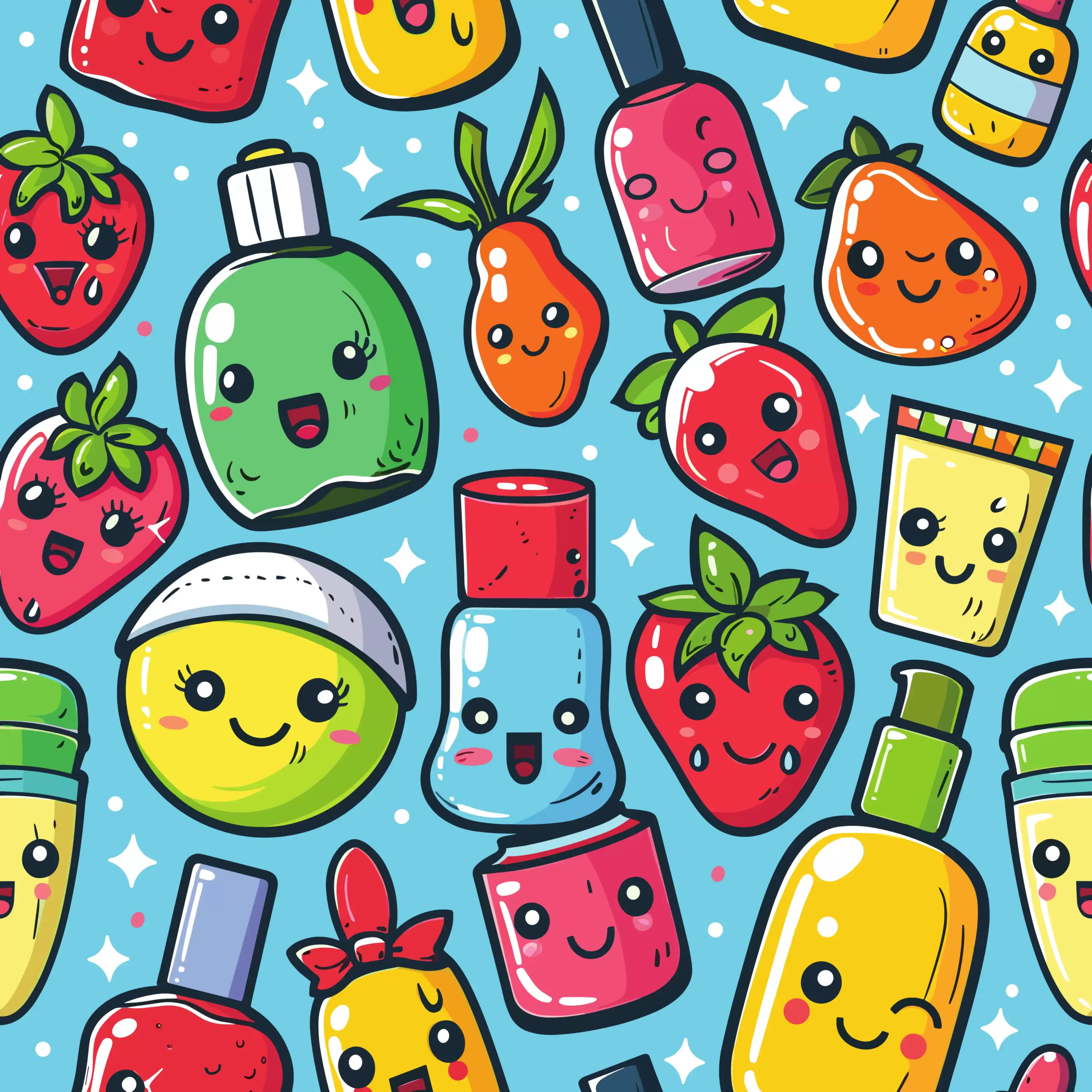 Motif Kawaii – Cosmétiques Mignons